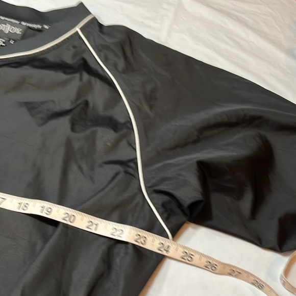 Footjoy Black Golf V-Neck Windbreaker Jacket Mens large Polyester White coat FJ - Picture 7 of 13